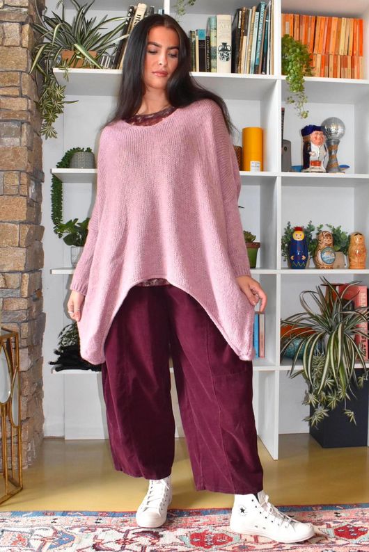 Big Softie Archie Slouch Knit Dusky Rose